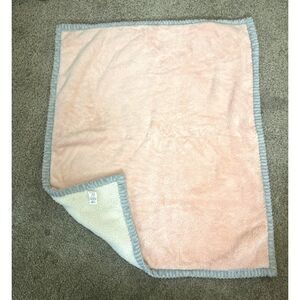 Chick Pea Baby Blanket Pink & Gray 30" x 36" Soft Nursery Blanket for Girls
